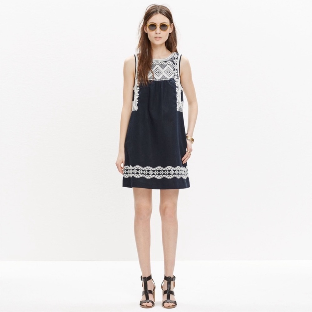 Madewell Onyx Stitchtake Dress w/ Pockets